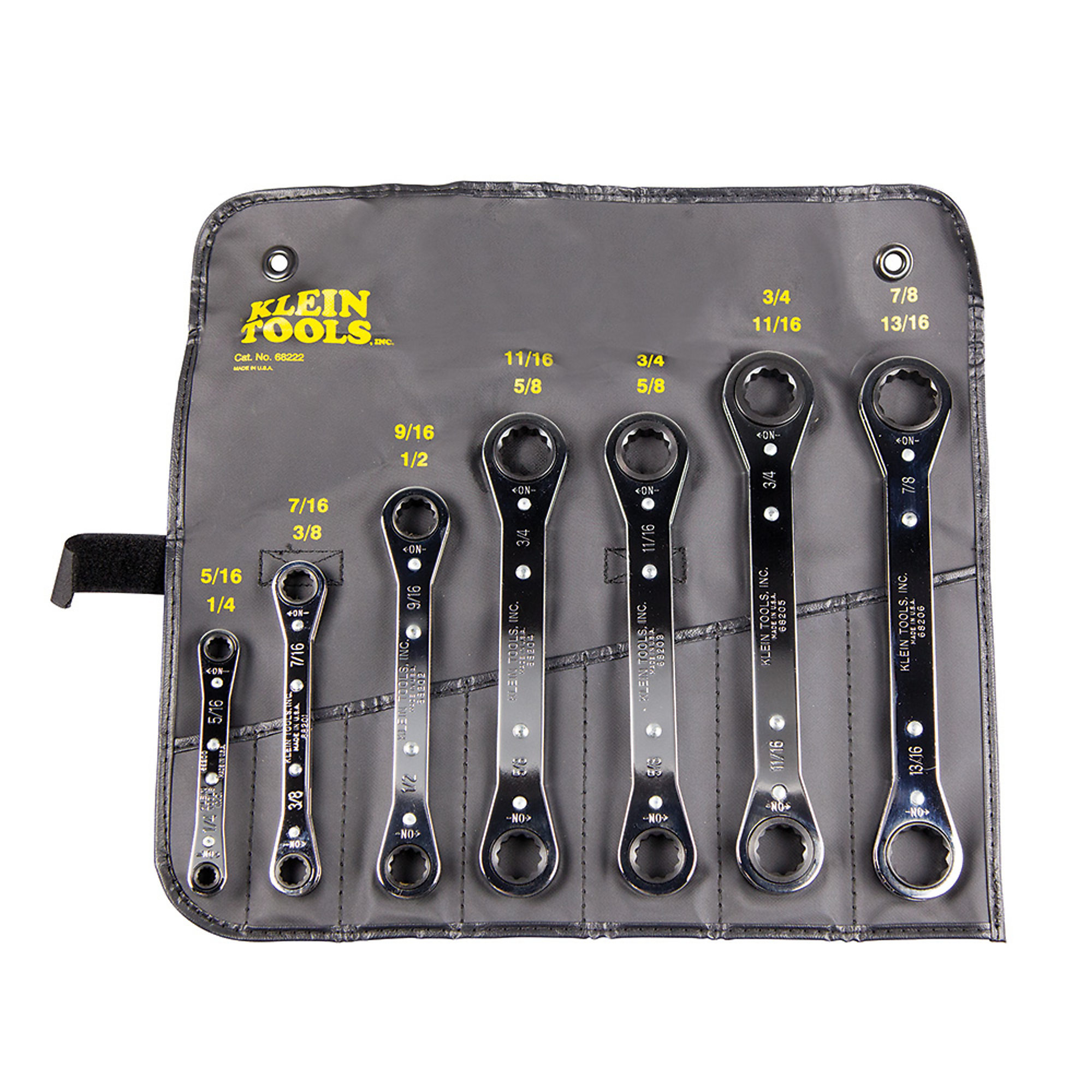 Klein Tools, Ratcheting Box Wrench Set, 7-Piece, Model# 68222